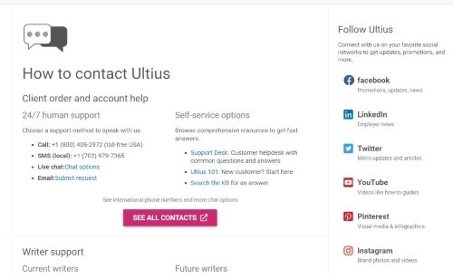 ultius contact us