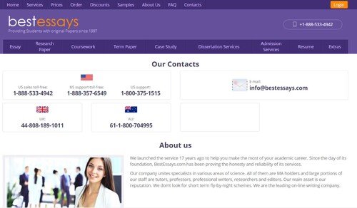 BestEssays customer support