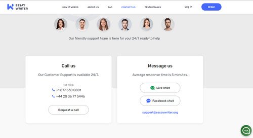 EssayWriter customer support