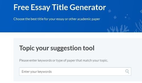 EssayShark title generator