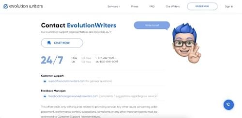 EvolutionWriters support