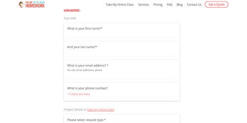 PayMeToDoYourHomework ordering process