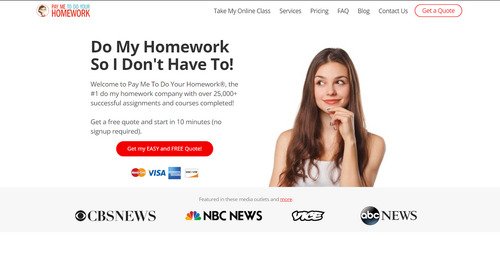 PayMeToDoYourHomework website