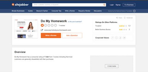 PayMeToDoYourHomework sitejabber