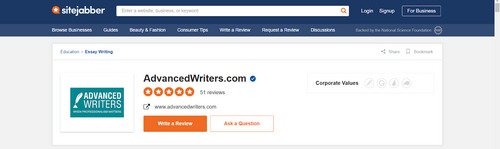 AdvancedWriters sitejabber