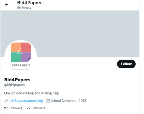 Bid4Papers twitter