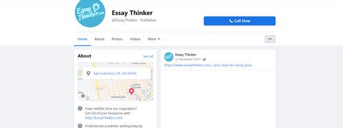 EssayThinker facebook