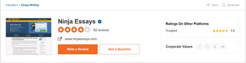 NinjaEssays sitejabber