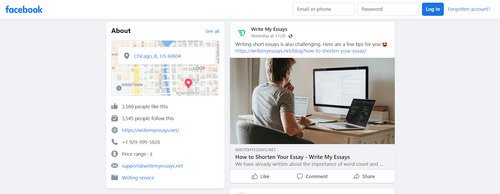 WriteMyEssays facebook