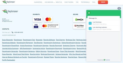 rephraser customer support