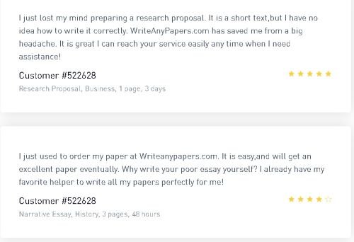 writeanypapers testimonials