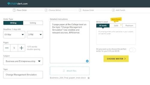 studyclerk ordering process