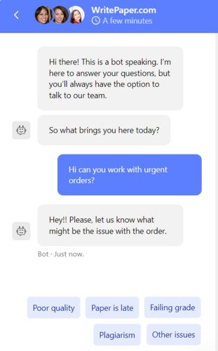 write paper customer support