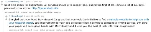 domyessay reddit reviews