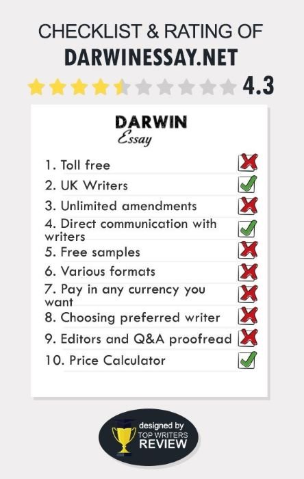 Darwin Essay Review