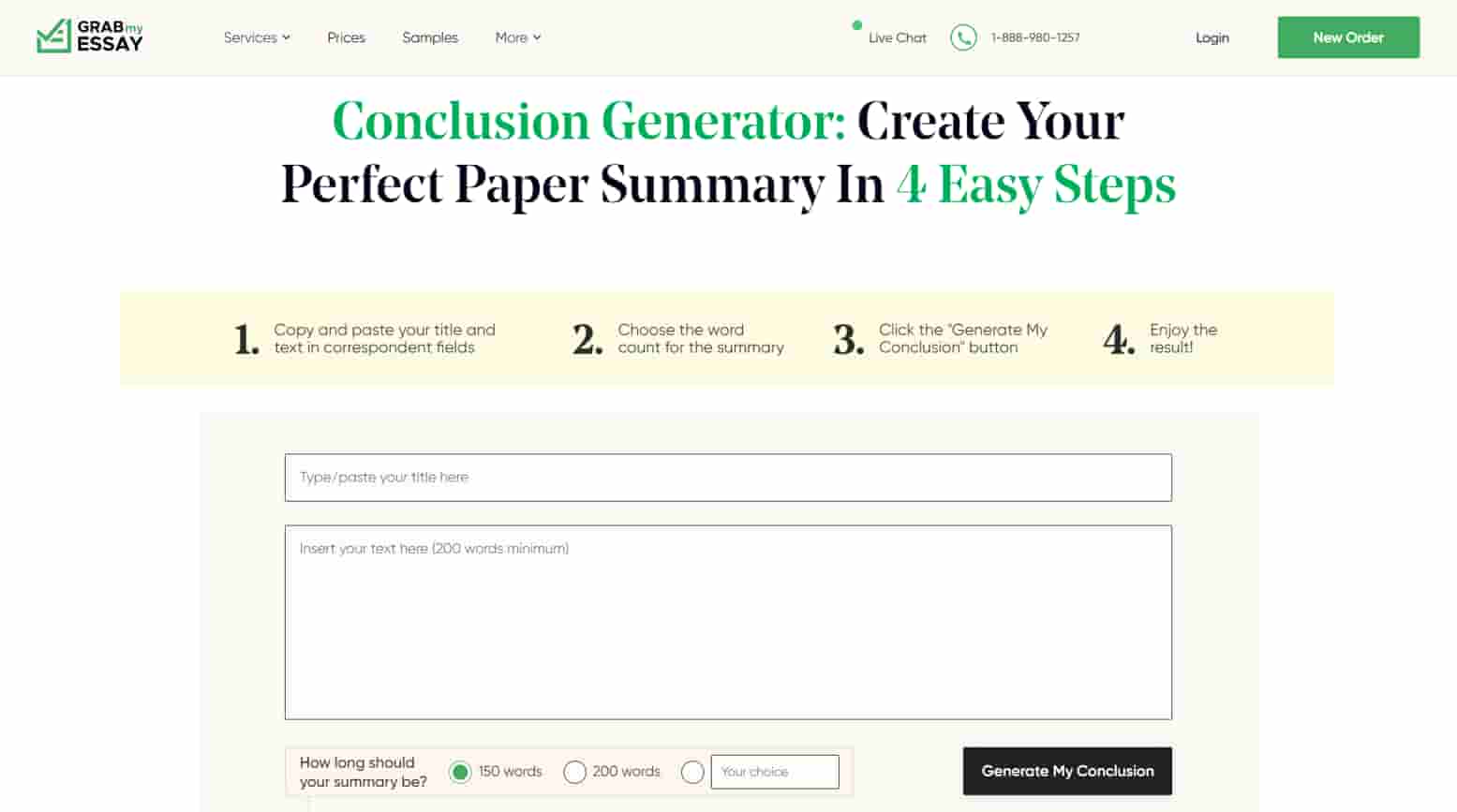 research paper conclusion paragraph generator