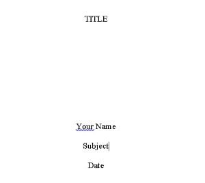 chicago title page template