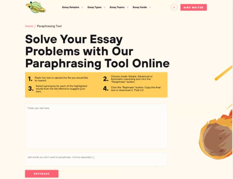 writinguniverse paraphrasing tool