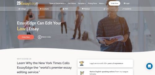 EssayEdge website interface