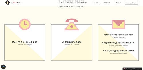 MyPaperWriter customer support